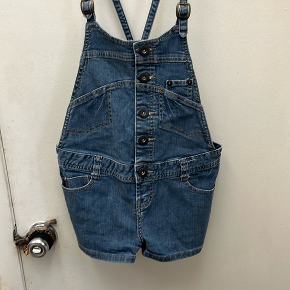 ZD Premium  Jean Shorts Overalls Size 1 - Picture 12 of 14